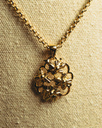 "Yves Saint Laurent" 80's-90's Sculptural floral pendant necklace
