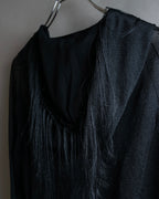 "sacai" Wig design sheer hooded pullover