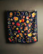 “GUCCI” 90’s-00’s Flora logo silk scarf