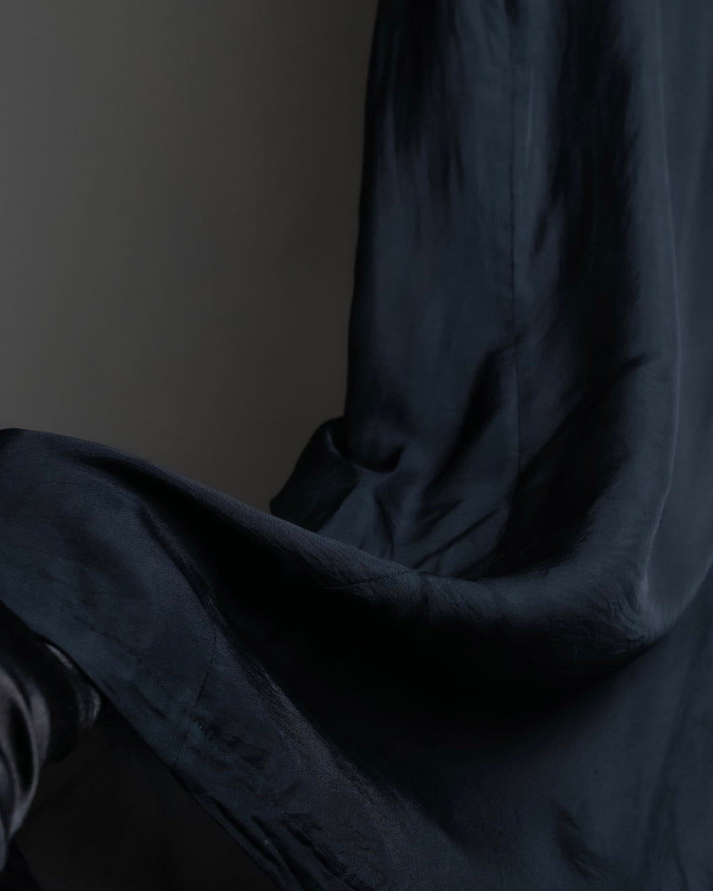 "YOHJI YAMAMOTO" 1996SS Double zipper design sheer rayon flare skirt