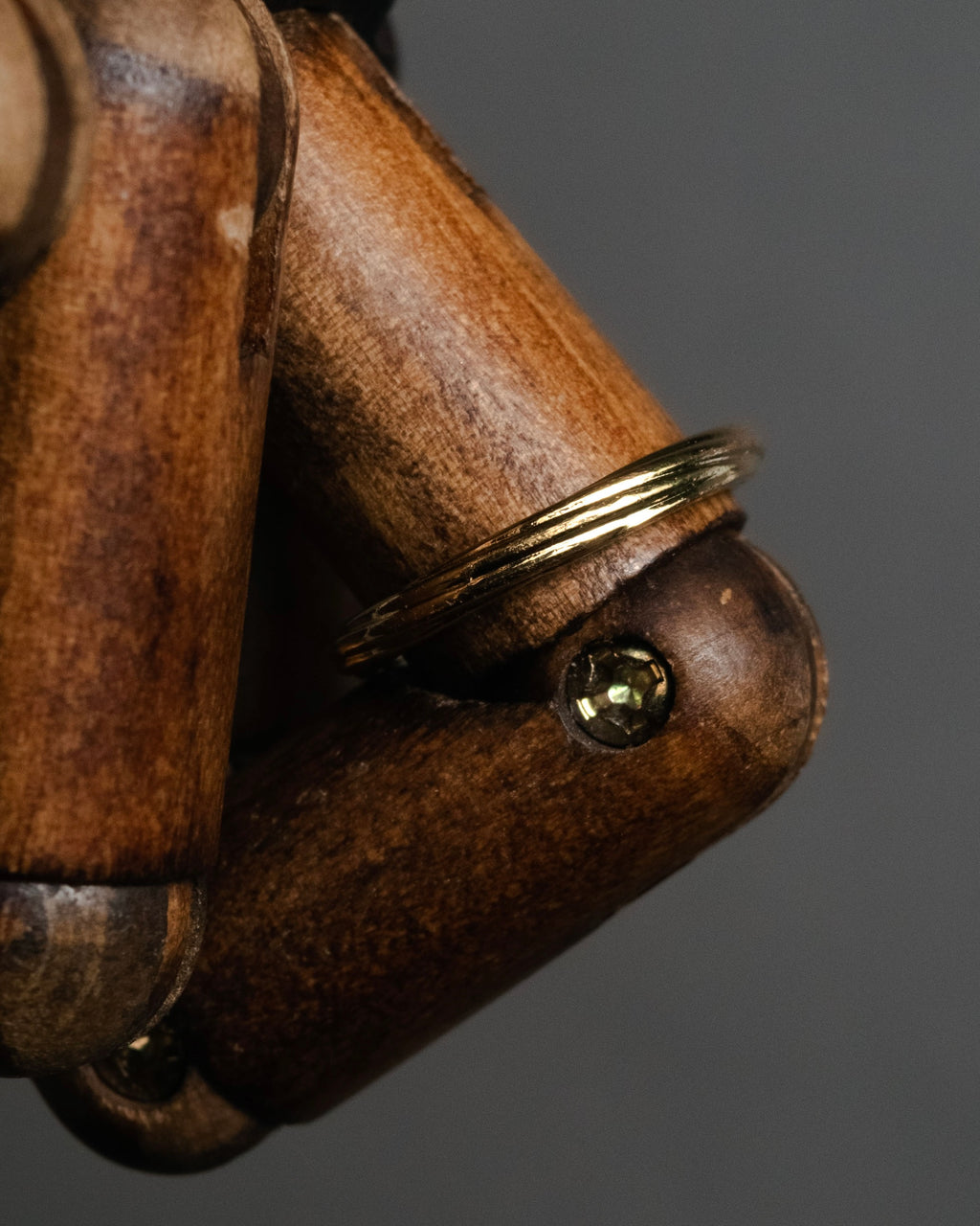 “SAINT LAURENT” Post-2012 twisted minimalist metal ring