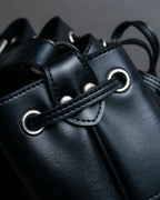 "COMME des GARCONS" Drawcord strings design PVC leather bag