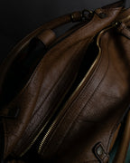 "BURBERRY" Chain design grained full grain leather shoulder bag