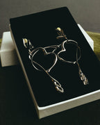 “BALENCIAGA” 2017-2023 organic heart and arrow clip-on drop earrings