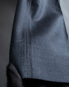 "CHANEL" 100% wool wide tapered slacks