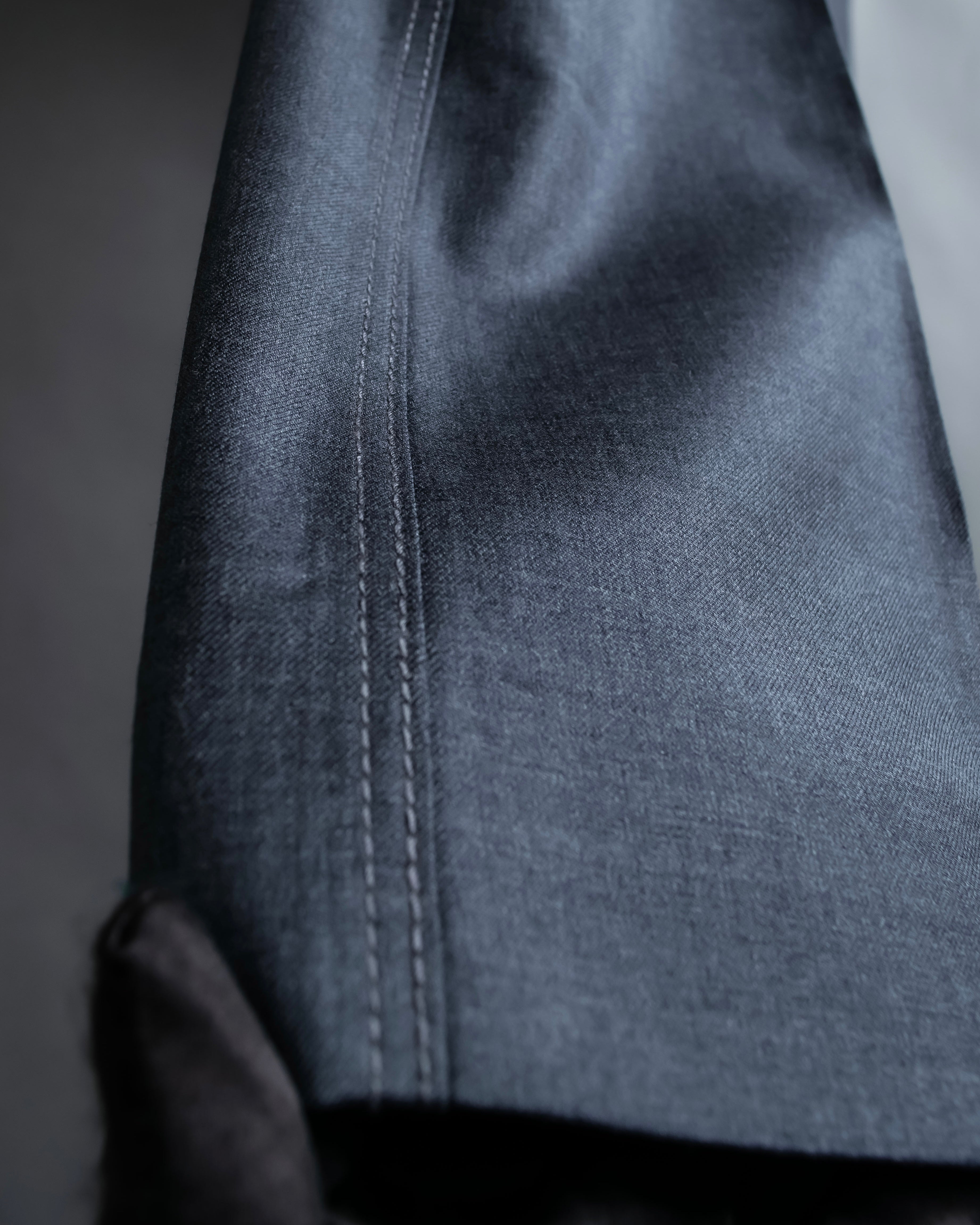 "CHANEL" 100% wool wide tapered slacks