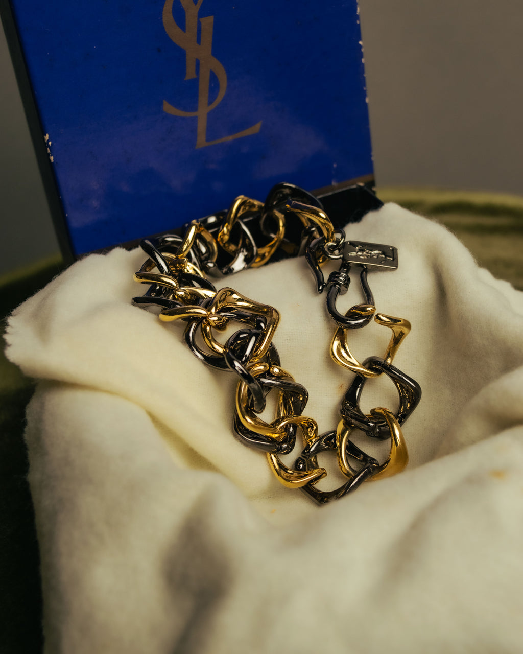 “Yves Saint Laurent” 80’s-90’s Two tone chain bracelet