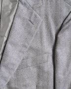 GIORGIO ARMANI/ Pure Cashmere Herringbone Oversized Tailored Jacket Gray