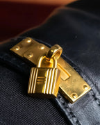 "HERMES" Kelly padlock motif leather gloves