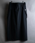 "NINA RICCI" Side button detail cropped length skirt