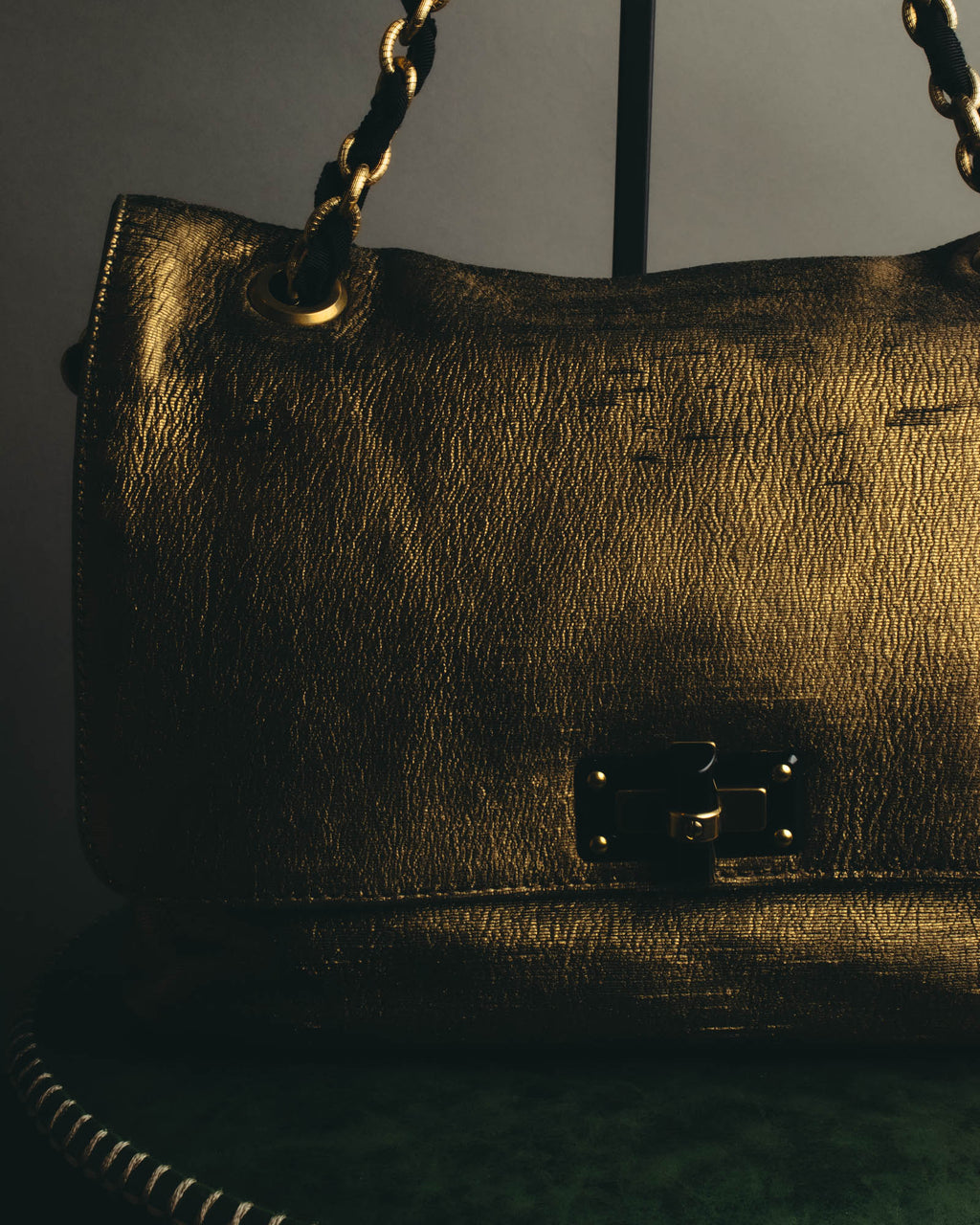 “LANVIN” 2008-2015 Metallic Happy shoulder bag