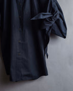 "HERMES" Gaultier period twisted sleeve cotton shirt