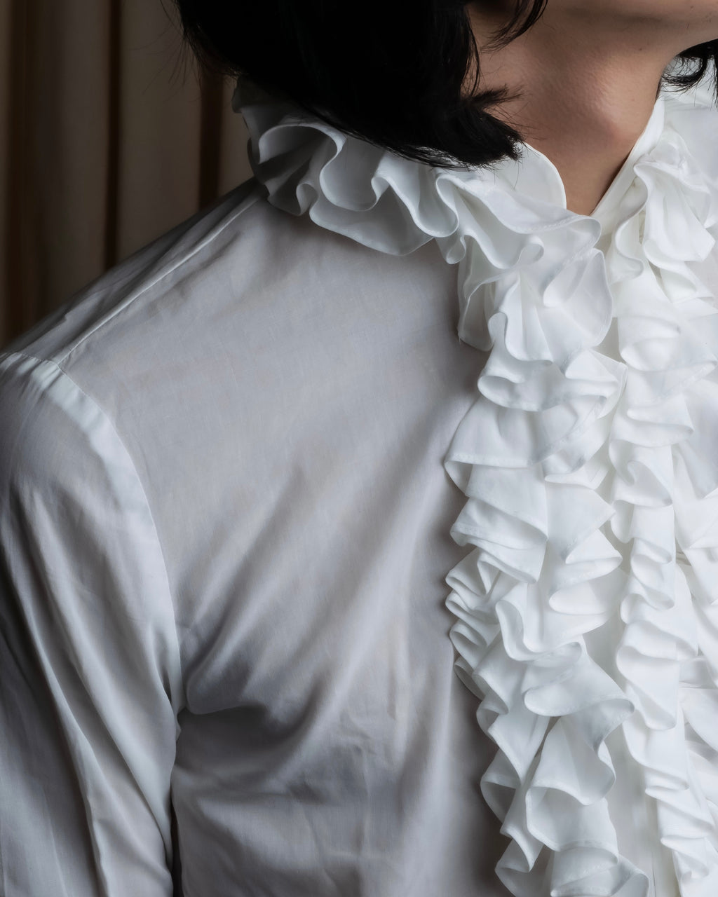 “Dolce&amp;Gabbana” Front volume frill designed shirt