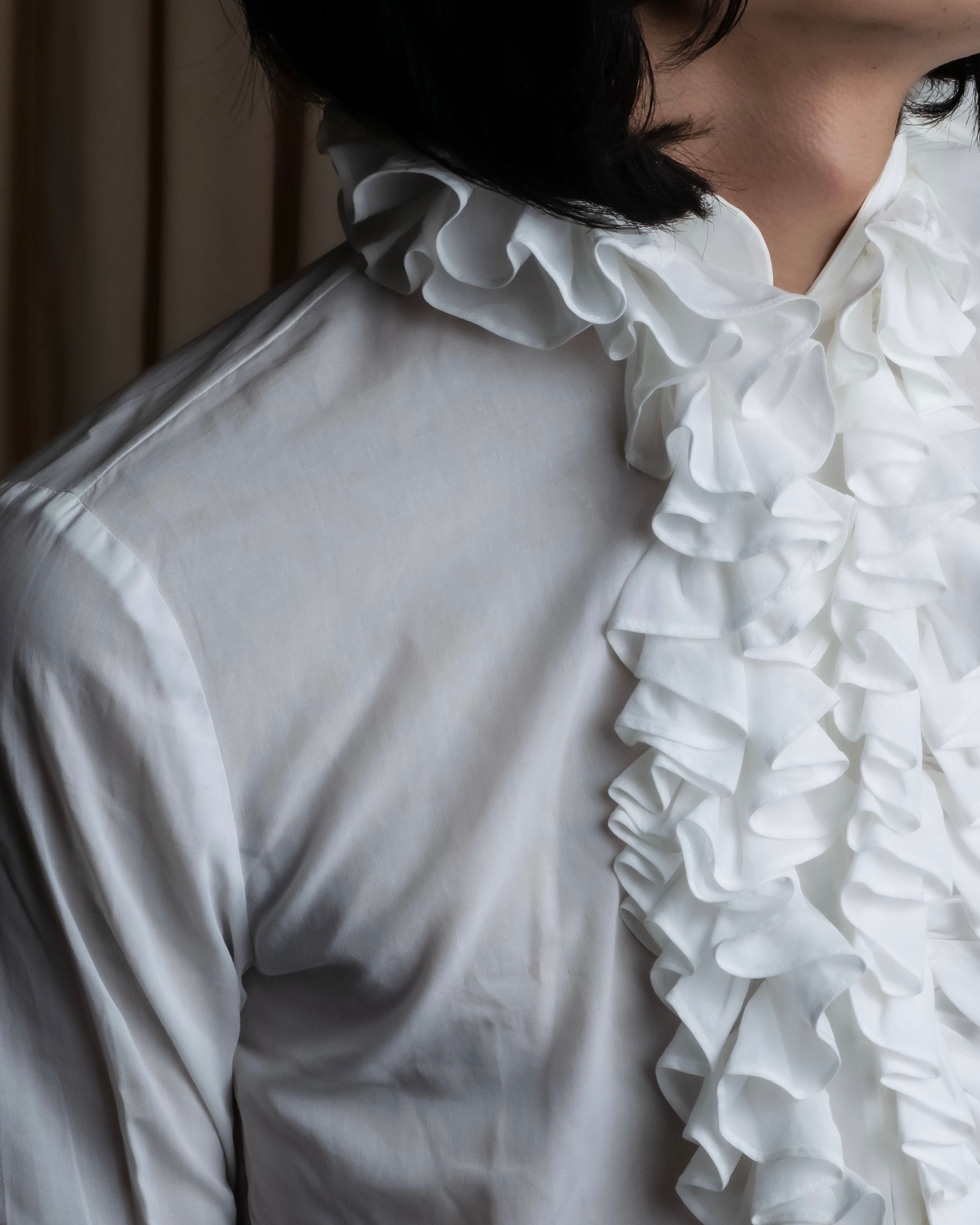 “Dolce&amp;Gabbana” Front volume frill designed shirt