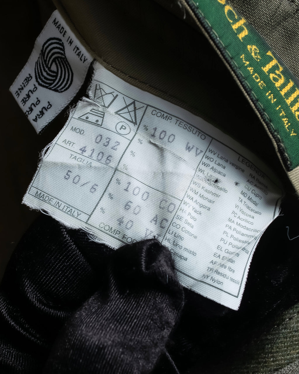 Vintage khaki green wide slacks