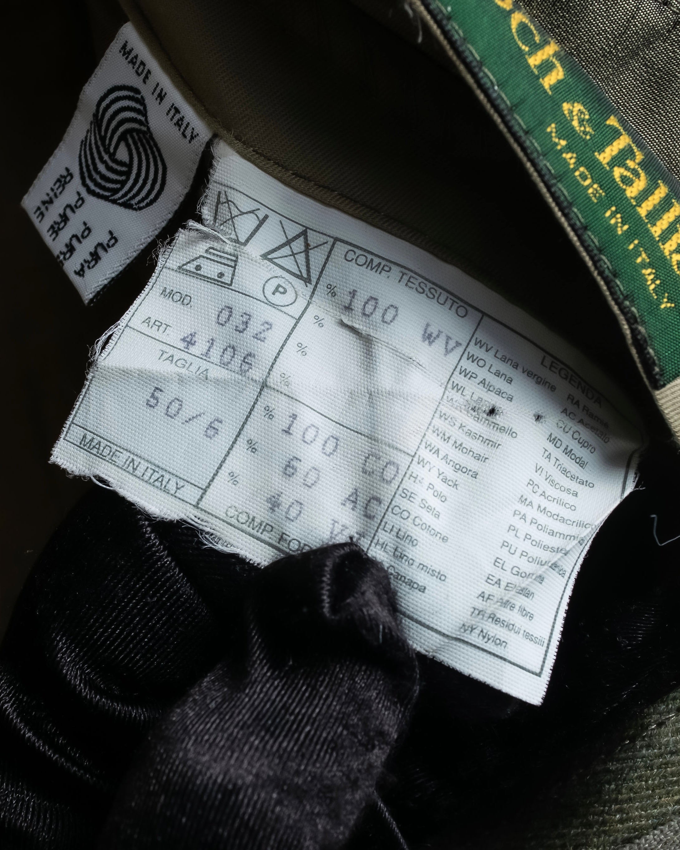 Vintage khaki green wide slacks