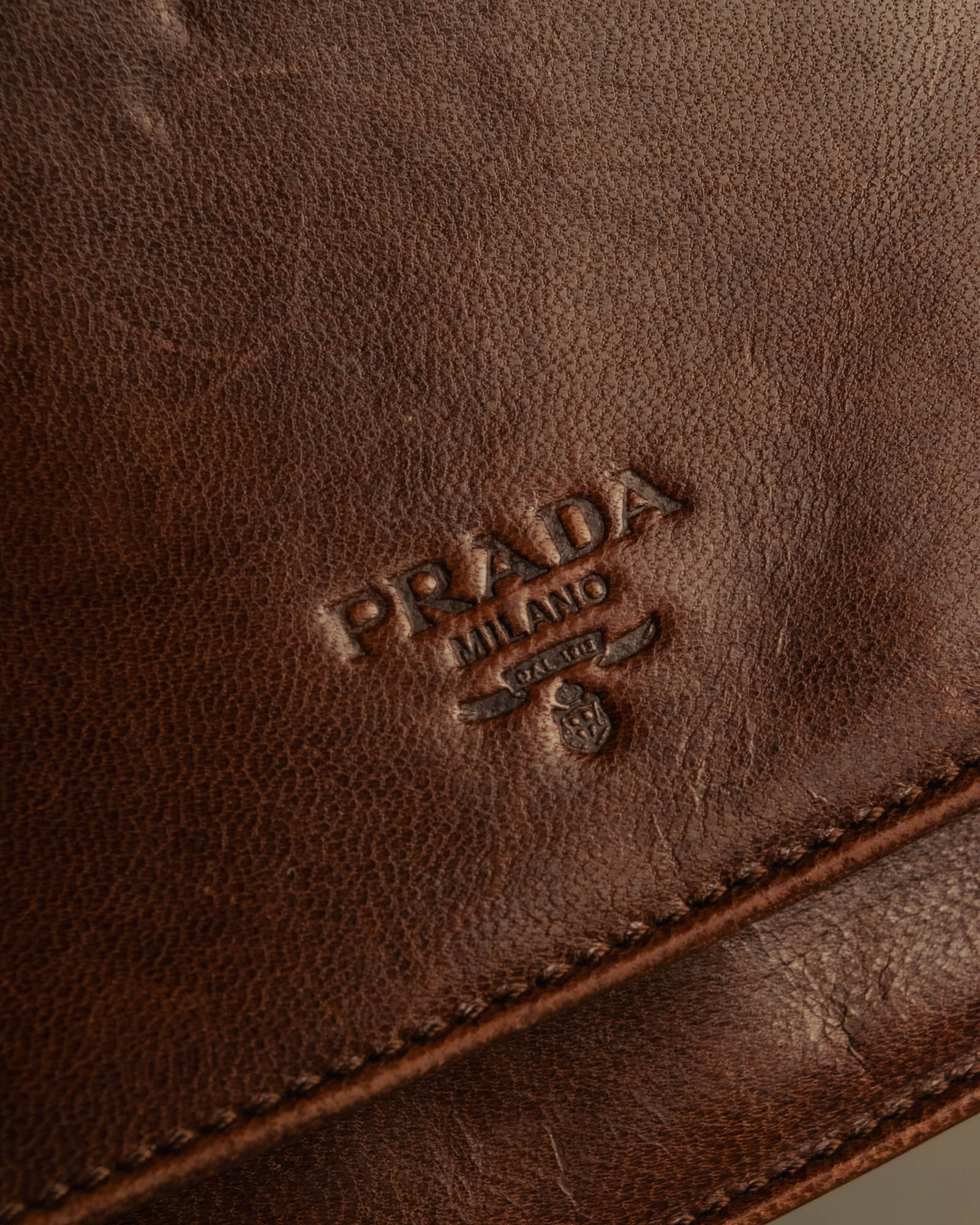 “PRADA” 2000’s Minimal leather shoulder bag