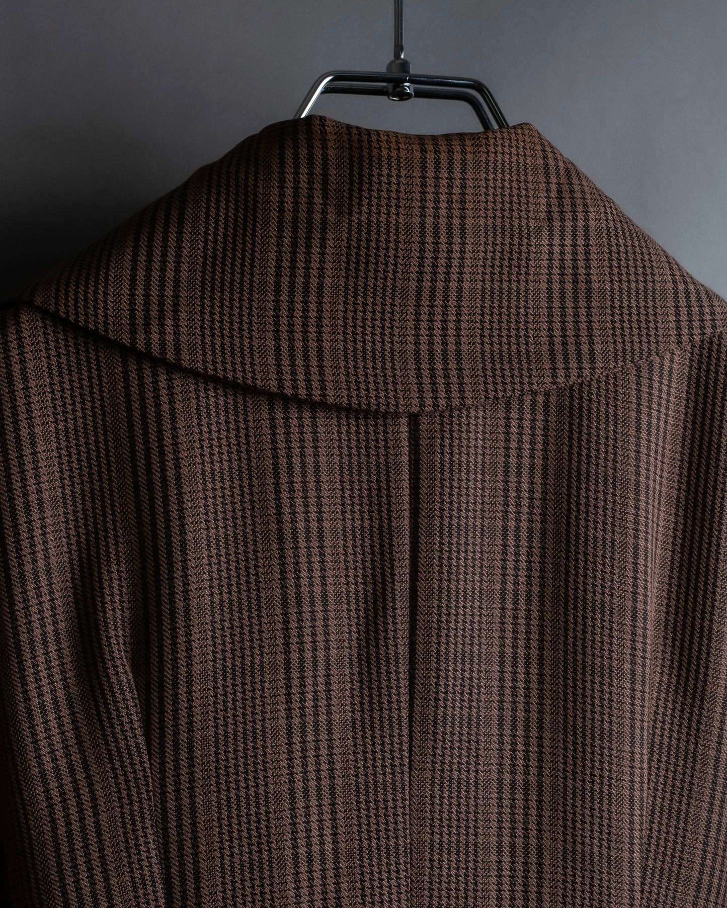 "Vintage different houndstooth pattern shawl collar jacket"