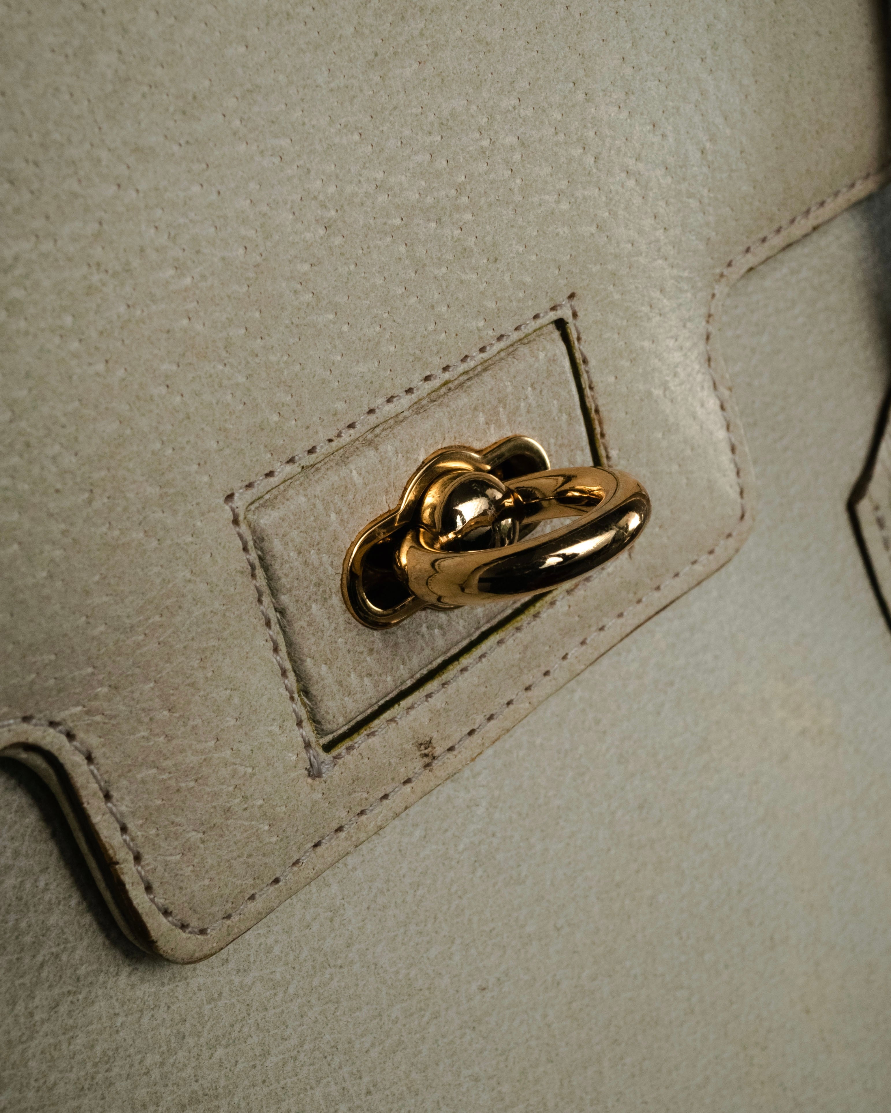 “VALENTINO GARAVANI” 90’s structured top handle leather bag