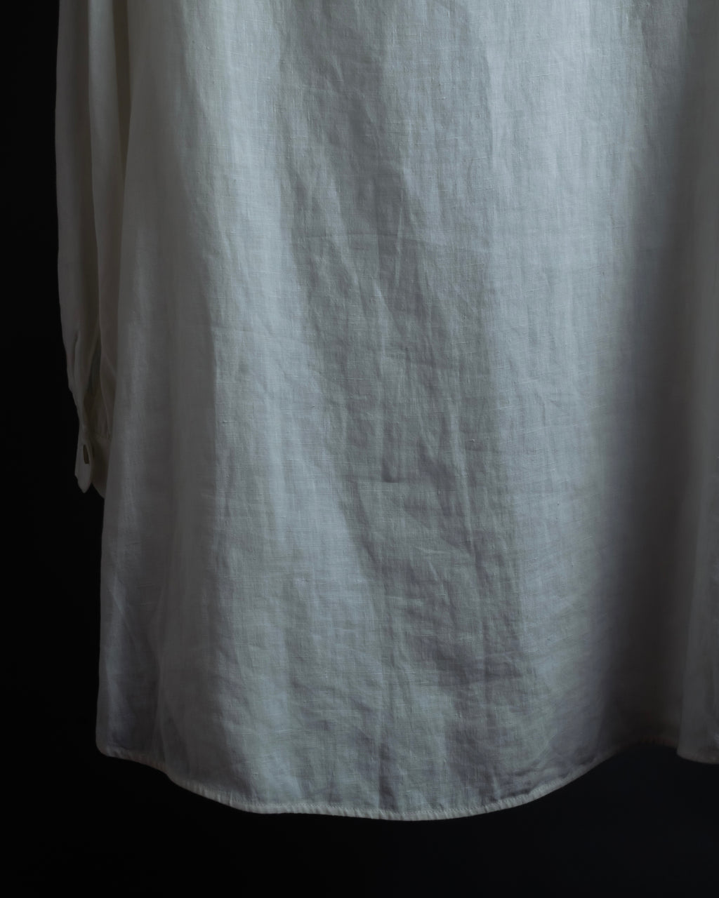 "GUCCI" Michele period ruffle round collar linen pullover shirt