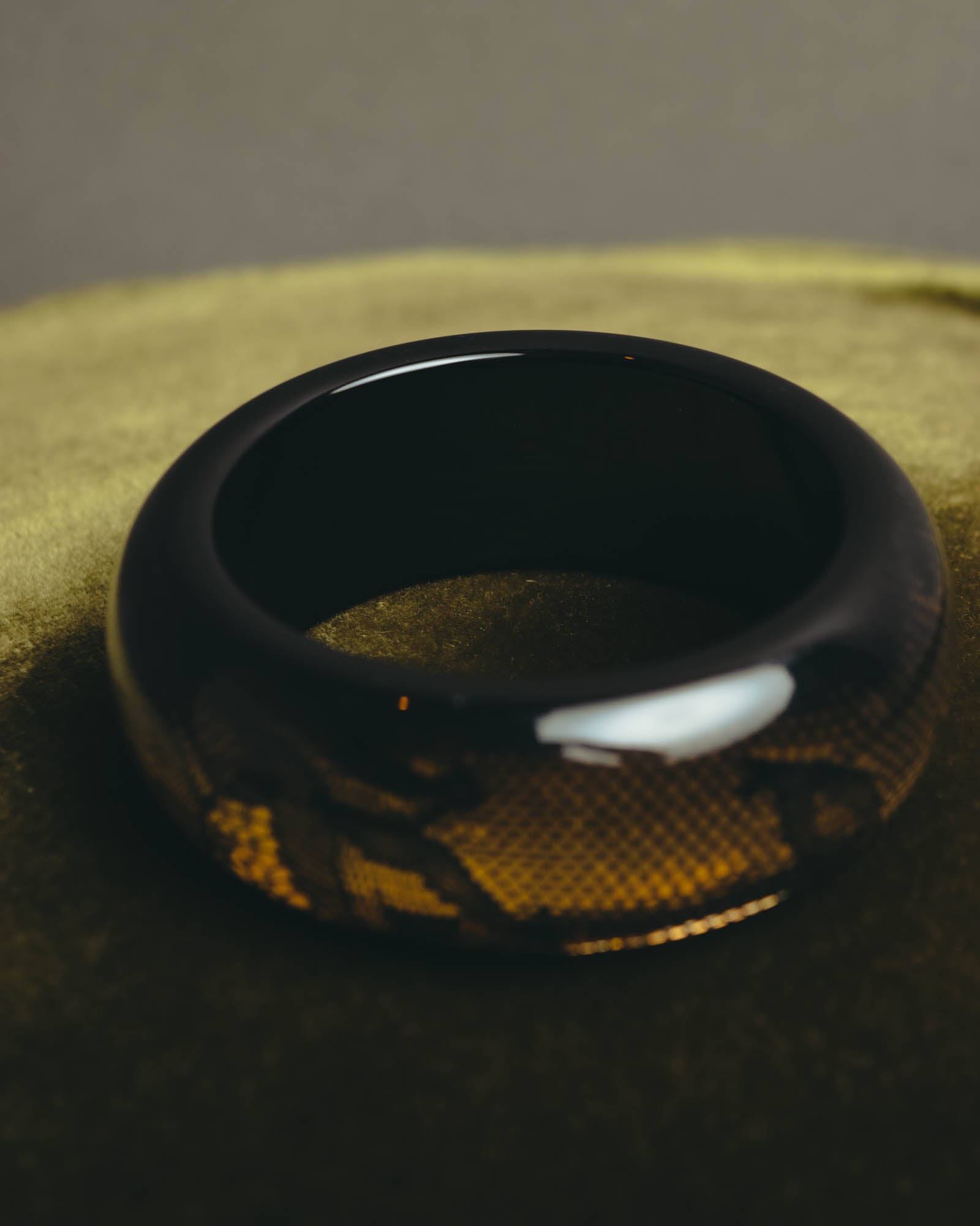“Dior” 2002-2010 Lace embedded lucite bangle