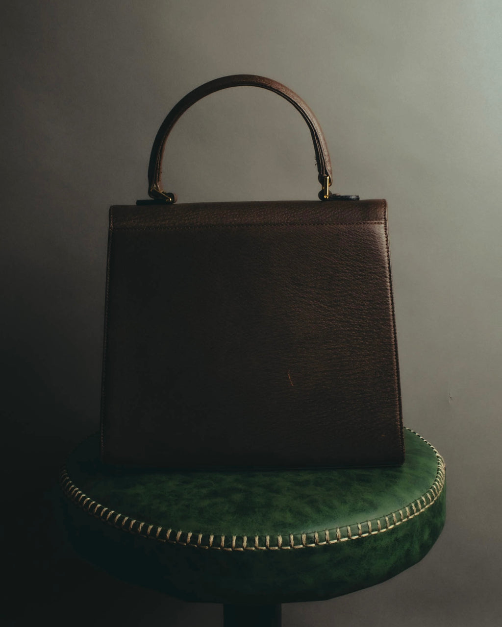 "Valentino Garavani" 80's-90's Classic box leather top-handle handbag