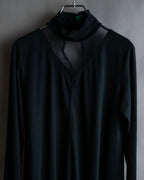 "JUNIOR GAULTIER" Sheer layered tie detail dress