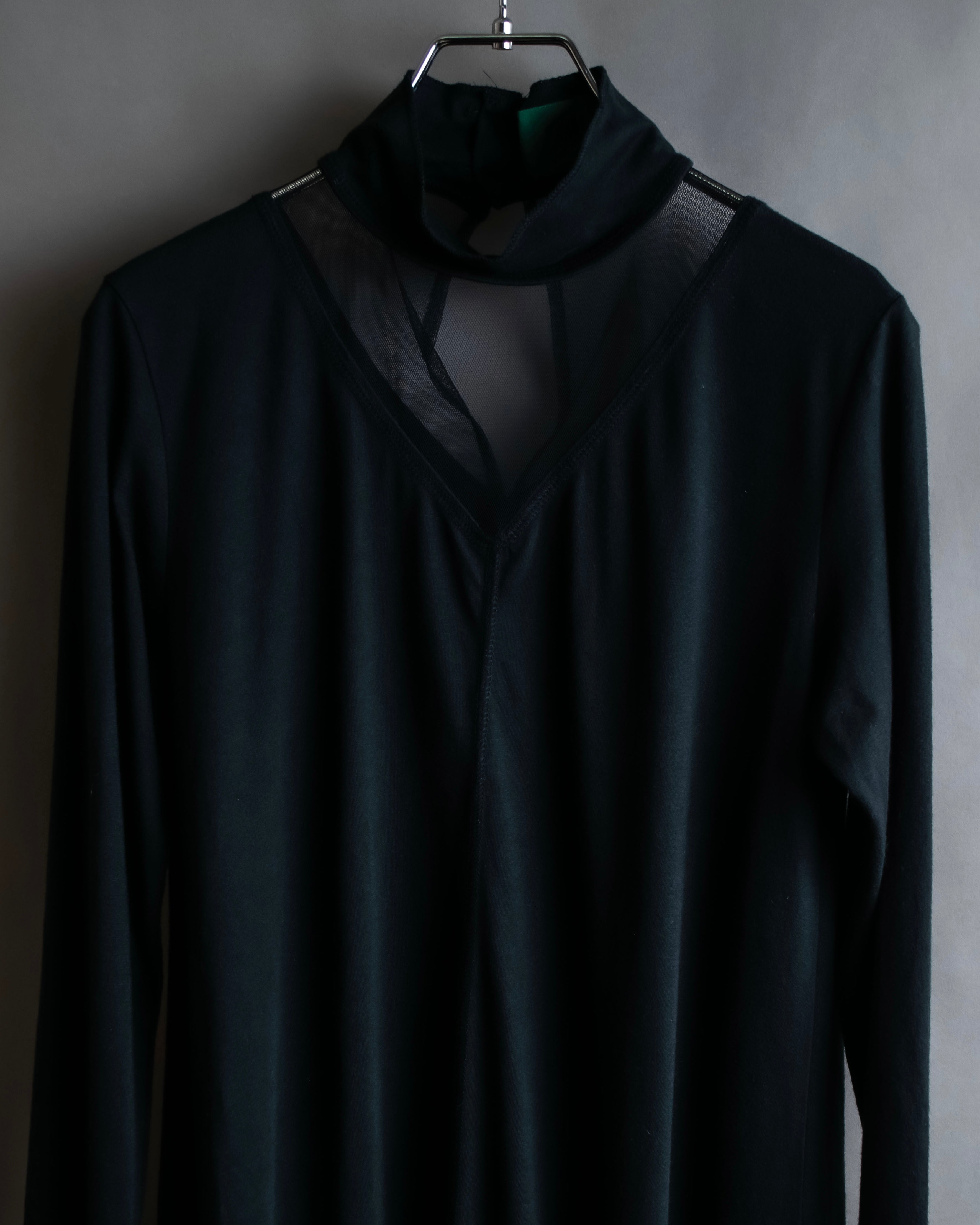 "JUNIOR GAULTIER" Sheer layered tie detail dress