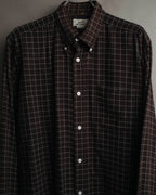 -SPECIAL- “HERMES” 90’s-00’s Windowpane checked sellier button shirt