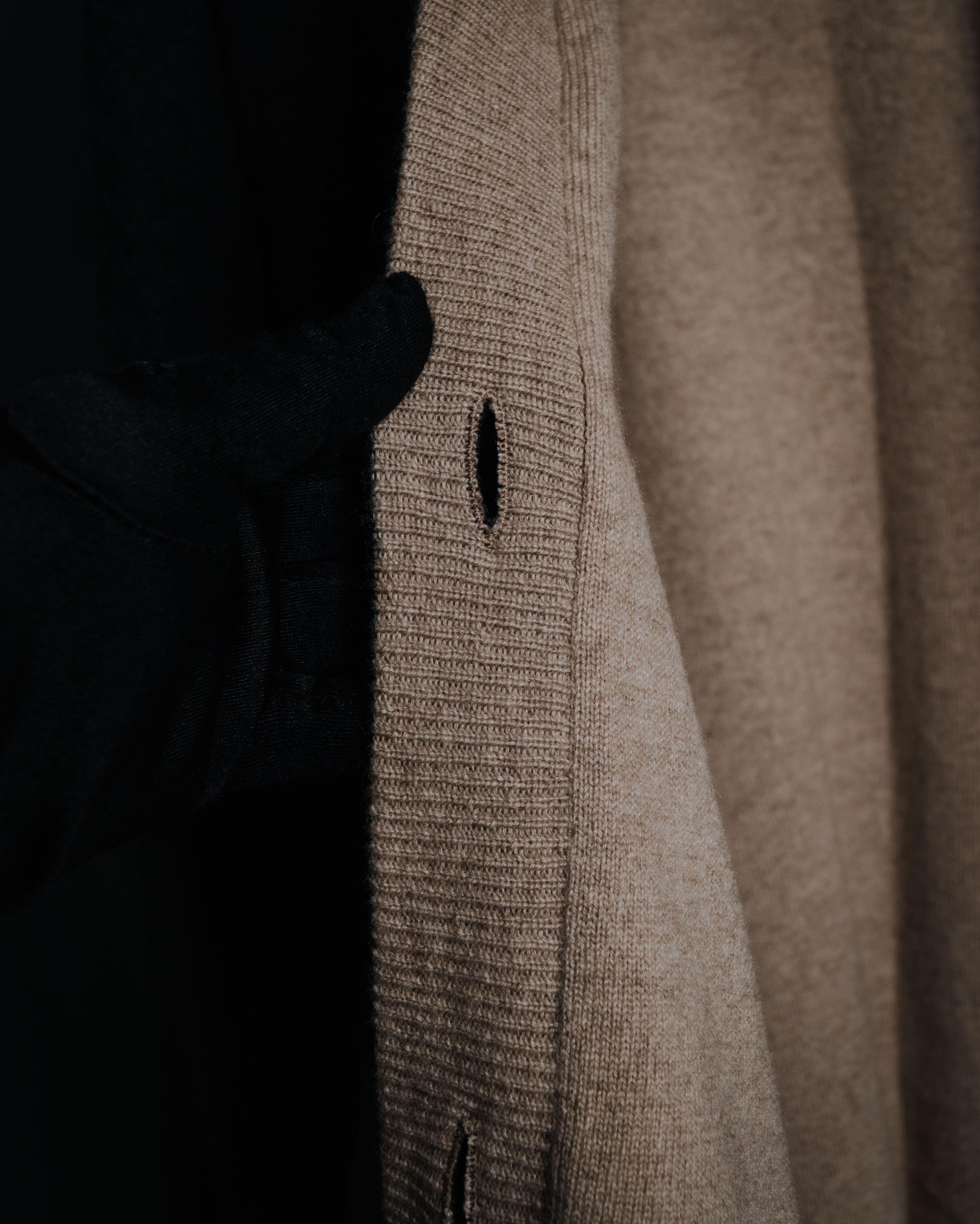 –SPECIAL– "HERMES" 90’s-00’s Double-faced reversible linen cotton cardigan