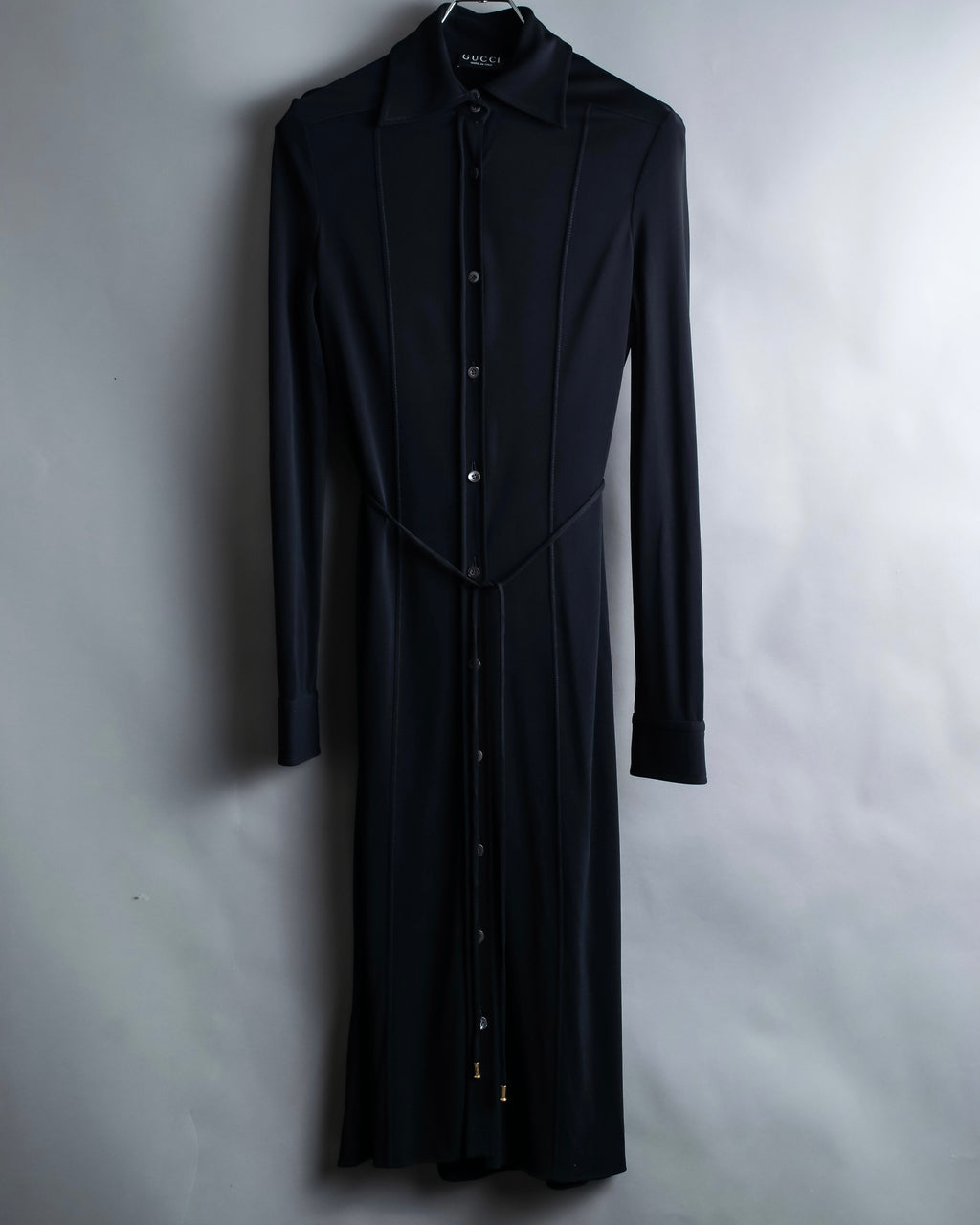 "GUCCI" Drawstring design pintuck long shirt