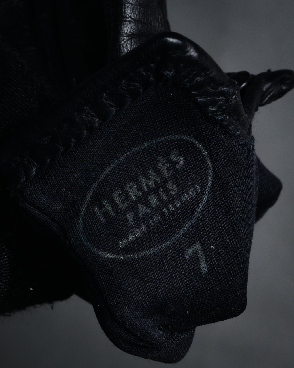 “HERMES” 2000’s Jumbo hook leather gloves