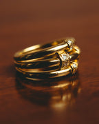 -SPECIAL- “Christian Dior” 80’s-90’s vintage 18k diamond multi-band ring
