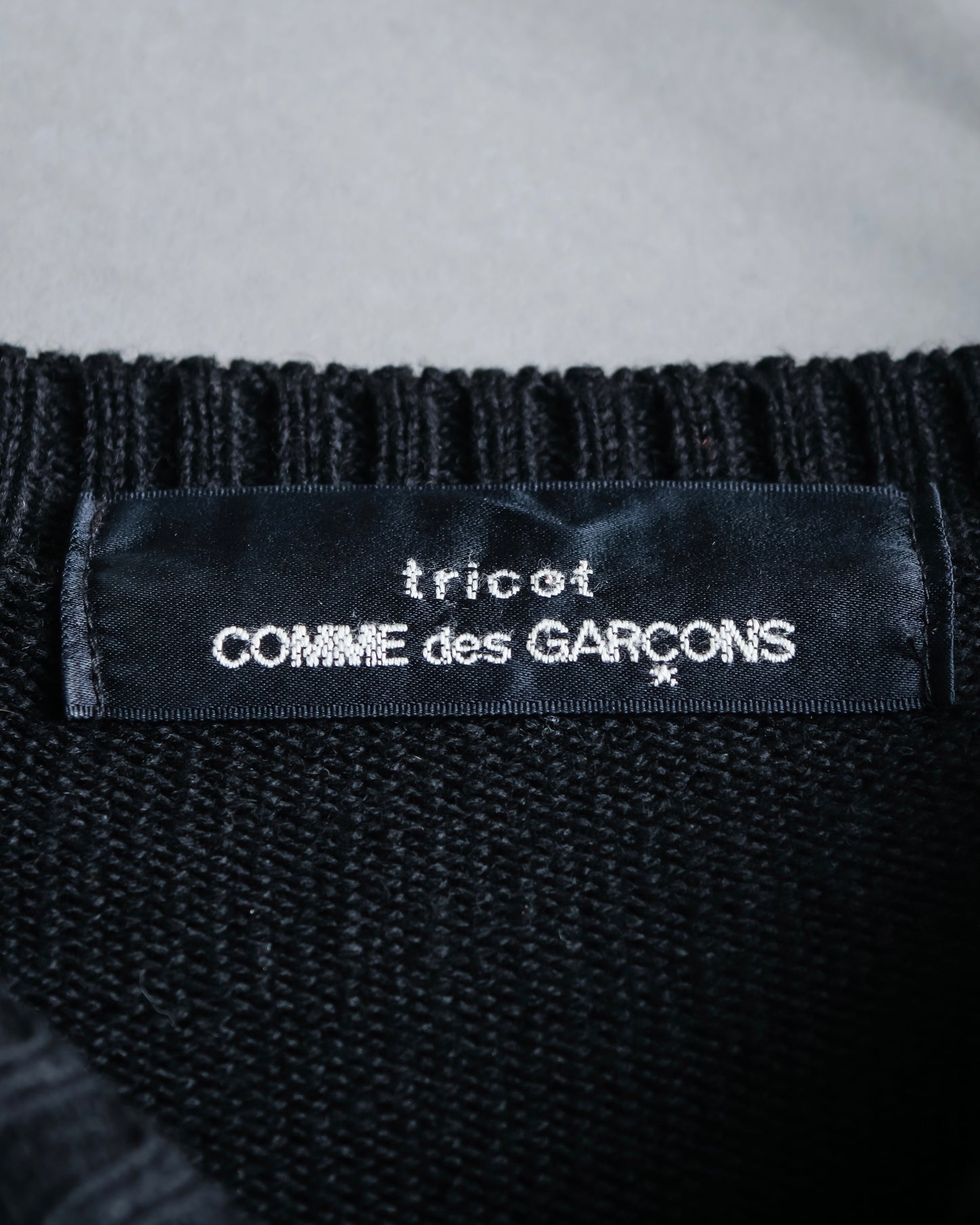 "tricot COMME des GARCONS" Maxi length deep black knit dress