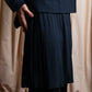 "DKNY" Peak lapel buttoned tailored jacket＆pleated wrap skirt set up