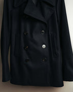 -SPECIAL- "DRIES VAN NOTEN" 10's Sculptural wide lapel double breasted wool coat
