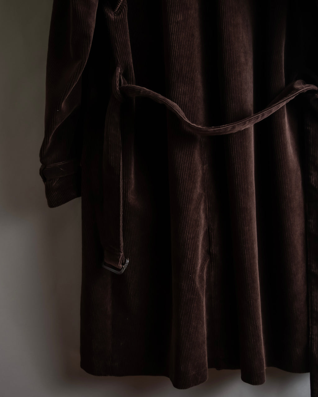 "Barbour" Wide ribbed corduroy maxi-length trench coat