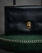 –SPECIAL– “HERMES” 50’s-60’s Escale box calf top handle bag