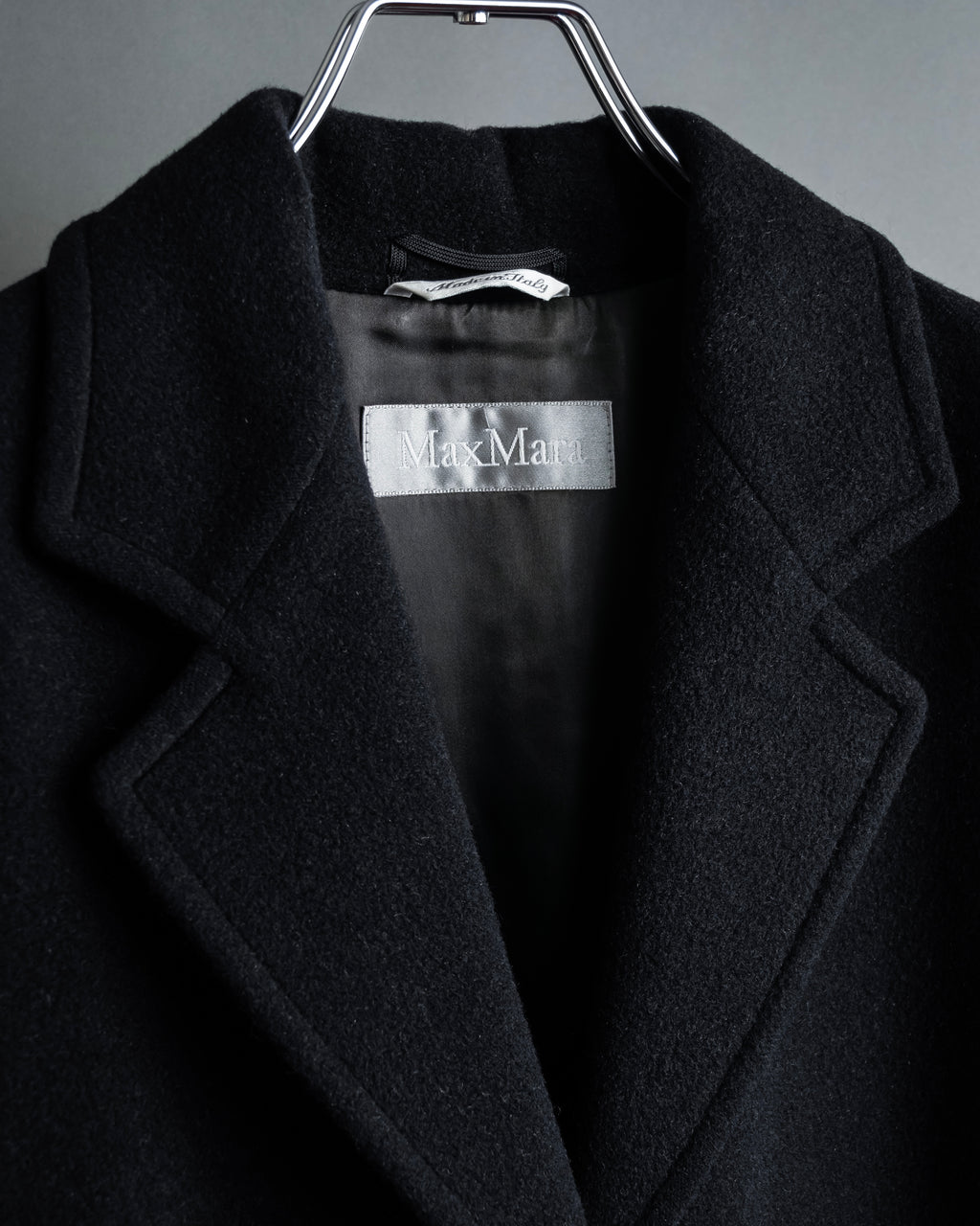 "Max Mara" Silver tag straight line shaped chester coat