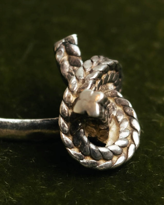 "Hermès" 70's-90's Vintage rope knot cufflinks