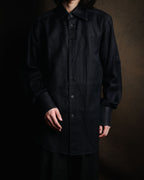 "GUCCI" 2008-2010 Herringbone wide collar dress shirt