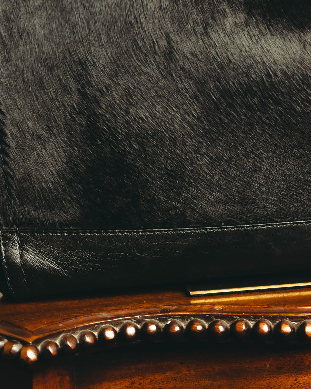 "Salvatore Ferragamo" 90's-00's Textured calf hair shoulder bag