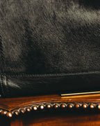 "Salvatore Ferragamo" 90's-00's Textured calf hair shoulder bag