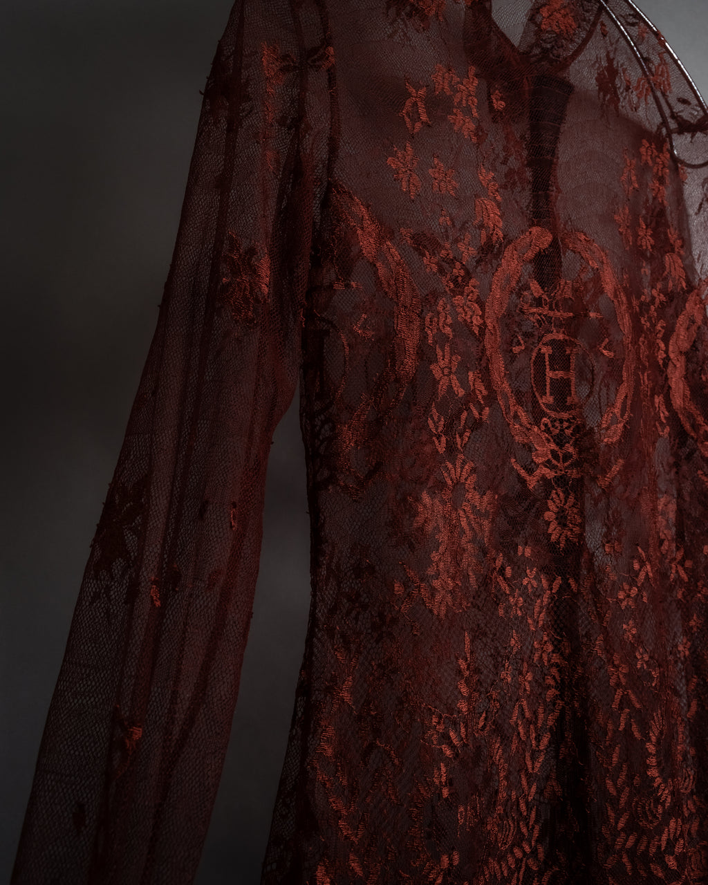 -SPECIAL- "HERMES" 00's Jean-Paul Gaultier Era Engineered Lace Shirt