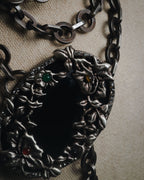"VALENTINO GARAVANI" 2010’s dark romantic statement necklace＆belt