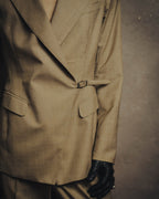-SPECIAL- "HERMÈS" 90's-00's Wool silk tailored asymmetrical setup suit