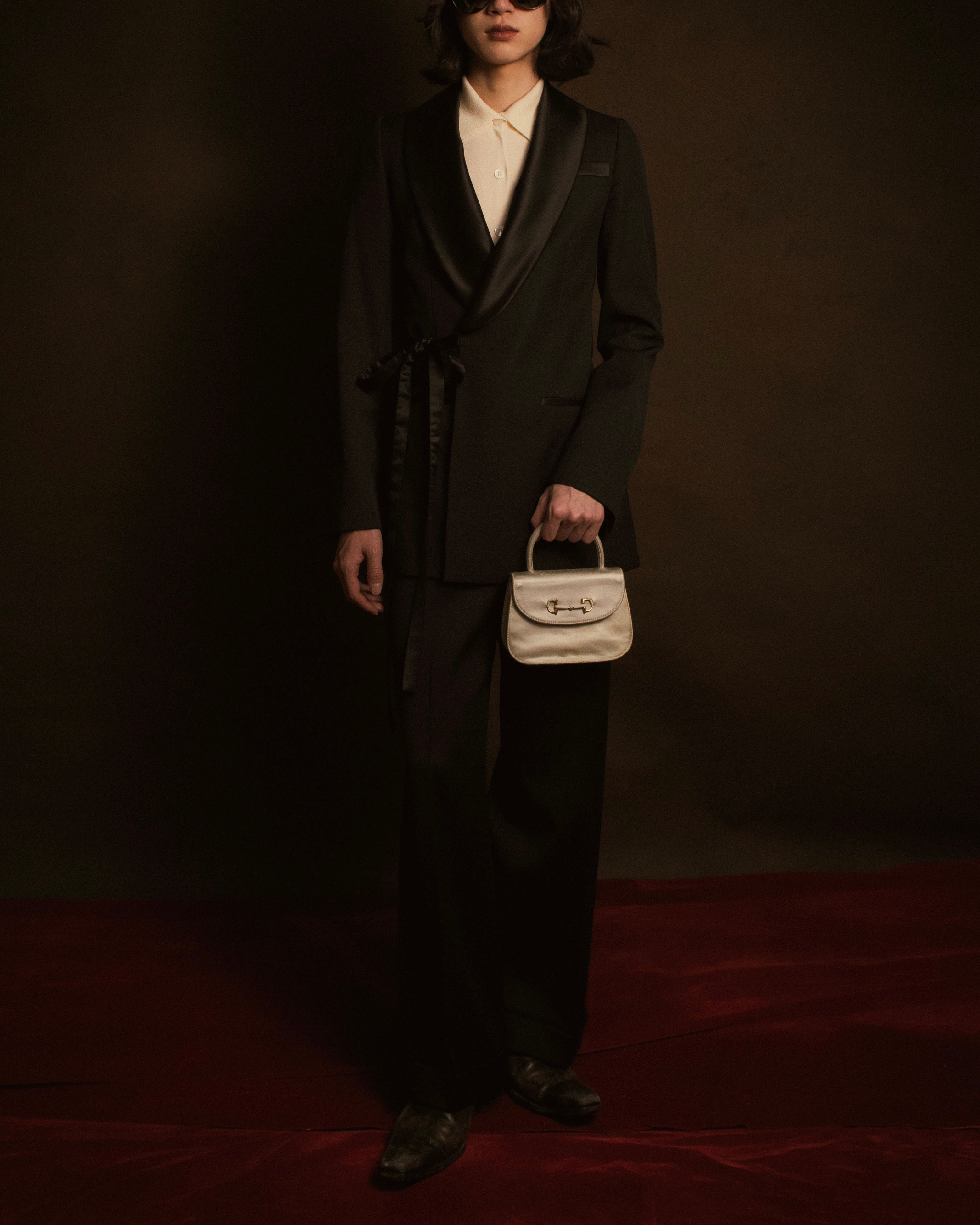 –SPECIAL– "LOEWE"2010’s-20’s wrap-front shawl collar tuxedo jacket