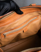 "CELINE" Macadam pattern leather combination boston bag