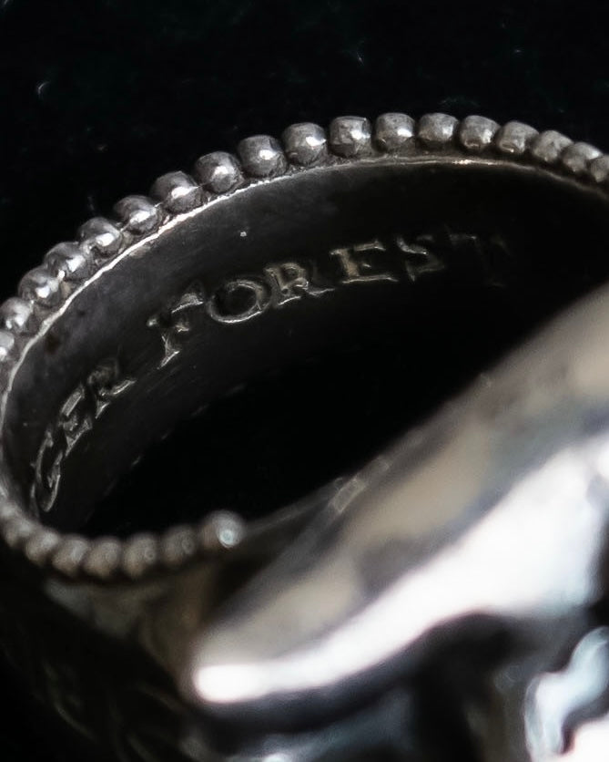 "GUCCI" Anger forest collection silver bullhead motif ring