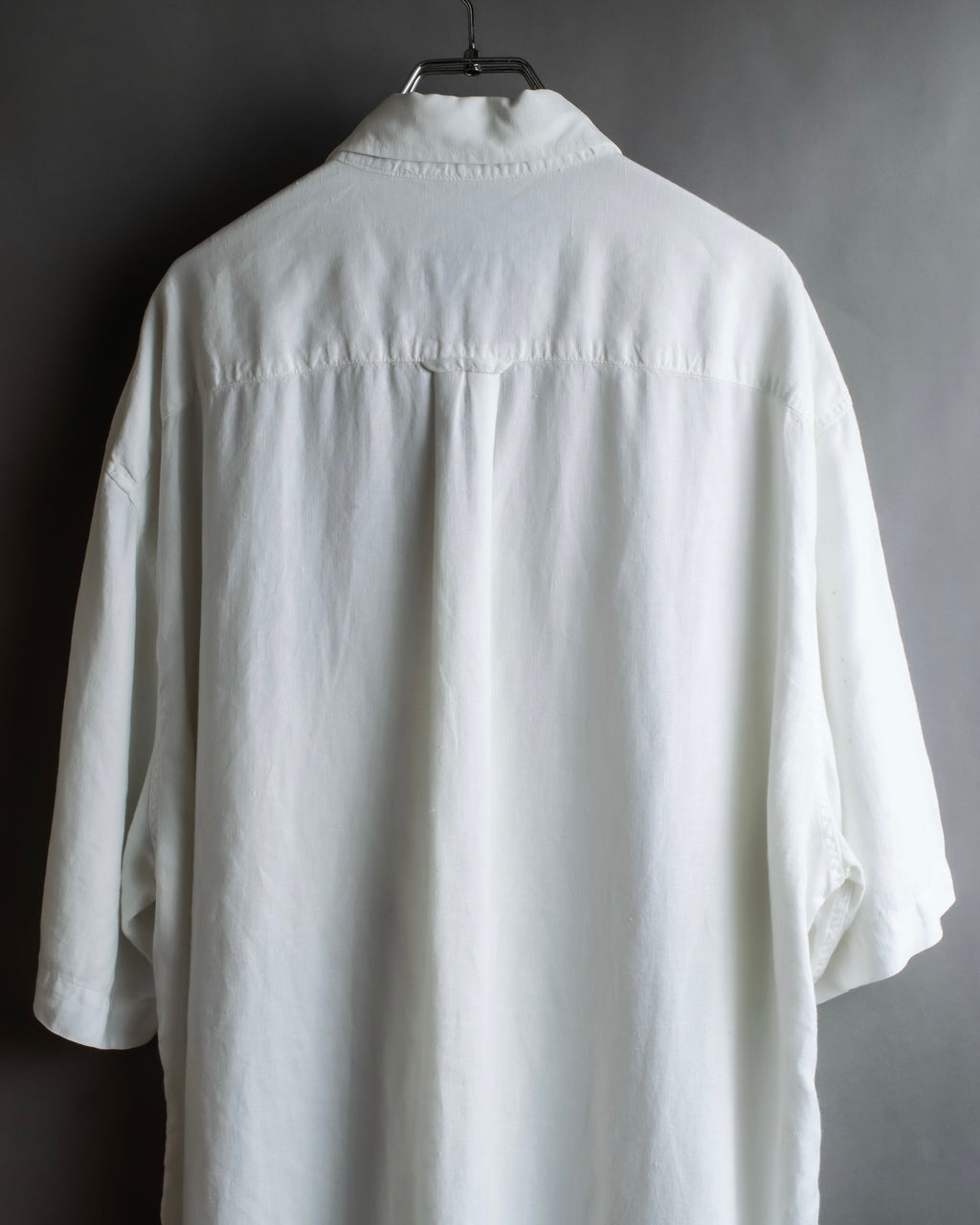 "HUGO BOSS" Linen oversized half sleeve button down shirt
